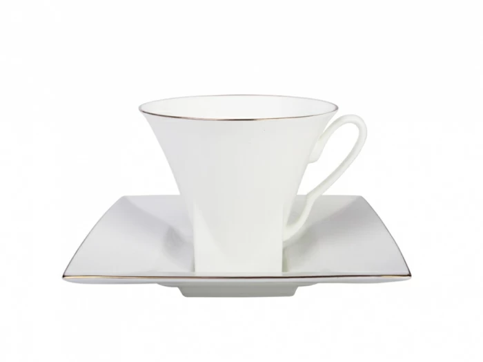 Чашка с блюдцем чайная 220 мл форма Петрополь рисунок Золотая лента арт. 81.17863.00.1, 