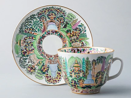 Чашка с блюдцем, форма Подарочная, рисунок Весенний Парк, арт 81.14820.00.1 Чашка с блюдцем, форма Подарочная, рисунок Весенний Парк, арт 81.14820.00.1