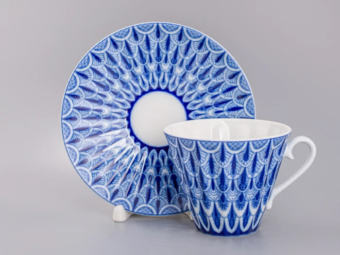 Чашка с блюдцем чайная форма Лучистая рисунок Ажур, арт. 81.28662.00.1, 