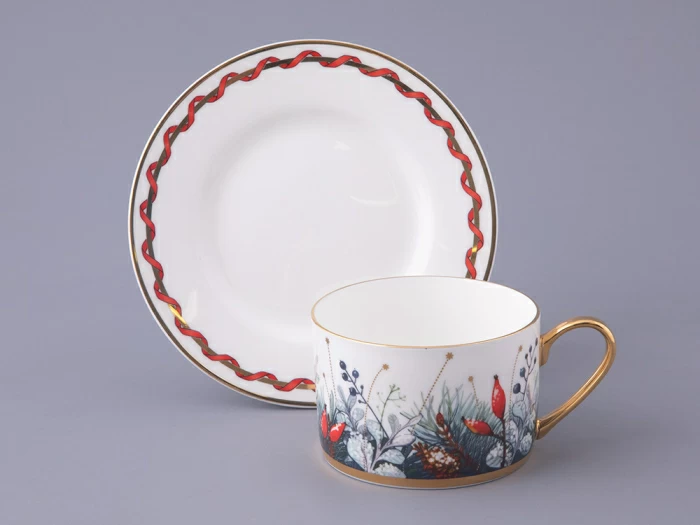 Чашка с блюдцем 250 мл форма Идиллия рисунок Календа, арт. 81.30758.00.1,  Чашка с блюдцем 250 мл форма Идиллия рисунок Календа, арт. 81.30758.00.1,