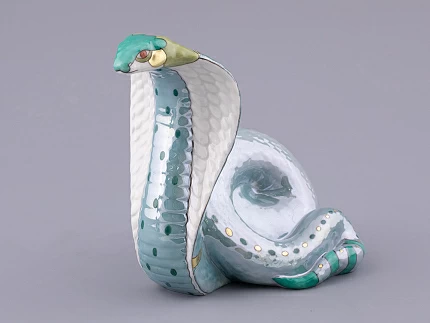 Скульптура форма Кобра, большой размер, в подарочной упаковке, рисунок Хризопраз, арт. 81.32812.00.1 Скульптура форма Кобра, большой размер, в подарочной упаковке, рисунок Хризопраз, арт. 81.32812.00.1