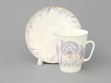 Чашка с блюдцем кофейная 165 мл форма Майская рисунок Одуванчики арт. 81.10783.00.1