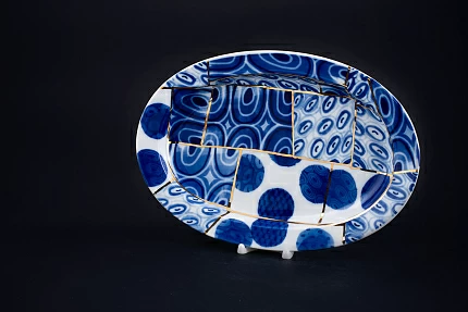 Блюдо Золотой шов на форме Молодежная, арт 60.13735.00.1 Блюдо Золотой шов на форме Молодежная, арт 60.13735.00.1