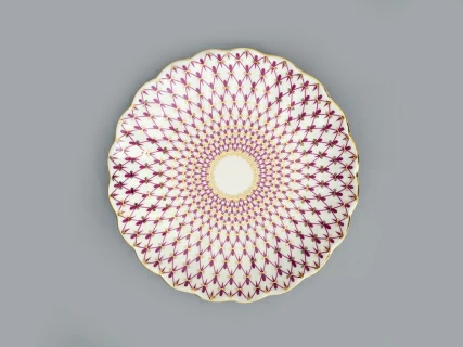 Сухарница форма Тюльпан, рисунок Сетка-Блюз, арт. 80.50253.00.1,  Сухарница форма Тюльпан, рисунок Сетка-Блюз, арт. 80.50253.00.1,