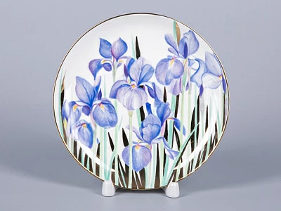 Чашка с блюдцем чайная 300мл, форма Купольная, рисунок Ирисы 2, арт 81.29657.00.1 Чашка с блюдцем чайная 300мл, форма Купольная, рисунок Ирисы 2, арт 81.29657.00.1