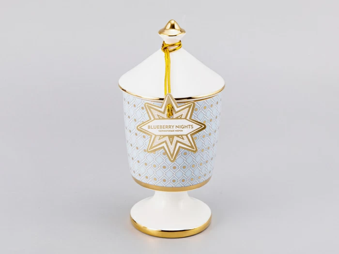 Подарочный Набор Свеча ароматическая рисунок Азур 2 аромат Черничные ночи арт. 81.32058.00.1,  Подарочный Набор Свеча ароматическая рисунок Азур 2 аромат Черничные ночи арт. 81.32058.00.1,