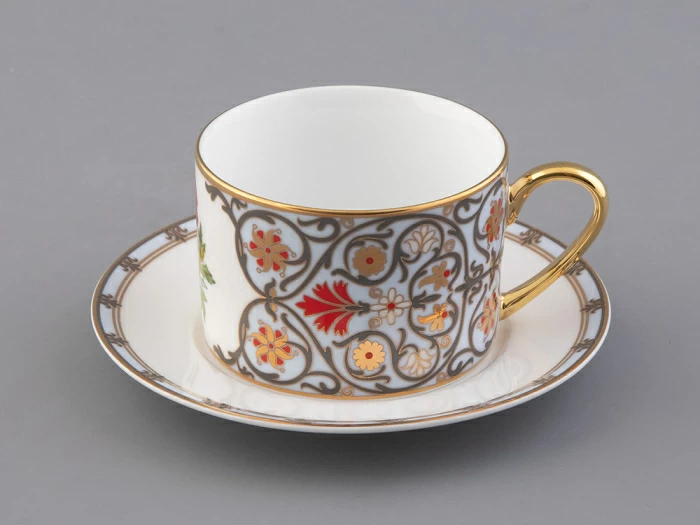 Чашка с блюдцем 250 мл в подарочной упаковке форма Соло, рисунок, Мак восточный, арт.81.32655.00.1,  Чашка с блюдцем 250 мл в подарочной упаковке форма Соло, рисунок, Мак восточный, арт.81.32655.00.1,