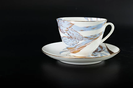 Чашка с блюдцем Любимые Цветы Модерна, на форме Весенняя, арт 61.21000.00.1