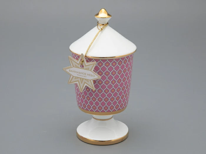 Подарочный набор Свеча ароматическая Идиллия Астра 2 аромат Ванильное небо, арт 81.33303.00.1, 