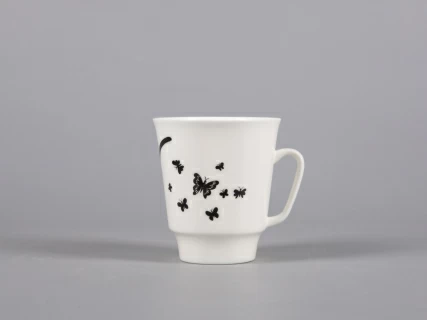 Чашка с блюдцем кофейная 165 мл форма Майская рисунок Мотыльки арт. 81.30661.00.1,  Чашка с блюдцем кофейная 165 мл форма Майская рисунок Мотыльки арт. 81.30661.00.1,