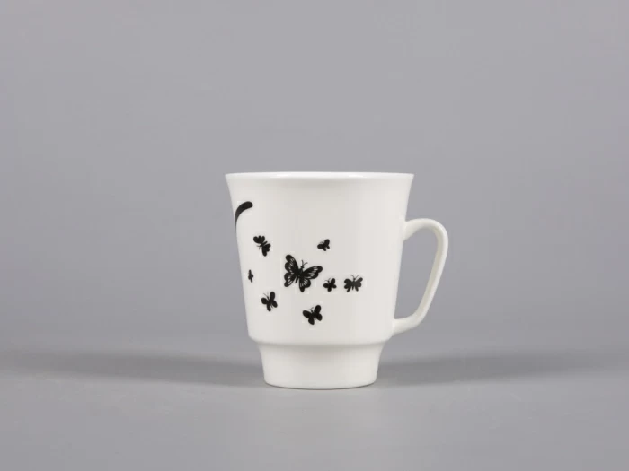 Чашка с блюдцем кофейная 165 мл форма Майская рисунок Мотыльки арт. 81.30661.00.1,  Чашка с блюдцем кофейная 165 мл форма Майская рисунок Мотыльки арт. 81.30661.00.1,
