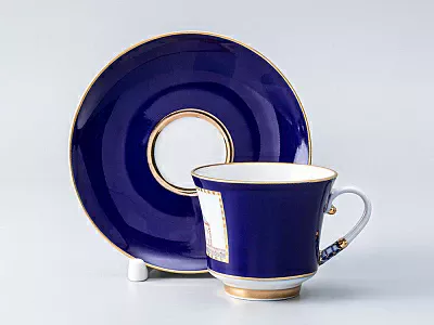 Чашка с блюдцем кофейная 145 мл форма Банкетная рисунок Классика Петербурга 52% №3 арт. 81.18110.00.1