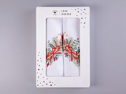 Подарочный набор салфеток 45х45 с вышивкой Календа (2 шт) арт. 41.00303.01