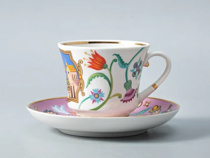 Чашка с блюдцем чайная 220 мл форма Банкетная рисунок Чудоград. Камаринская арт. 81.29158.00.1, 