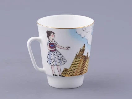 Чашка с блюдцем форма Майская рисунок Университет, арт. 81.32624.00.1, 