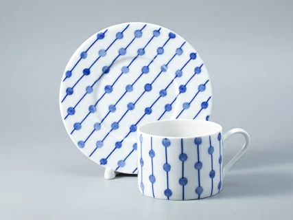 Чашка с блюдцем форма Соло рисунок Реки России. Лена арт. 81.28757.00.1, 