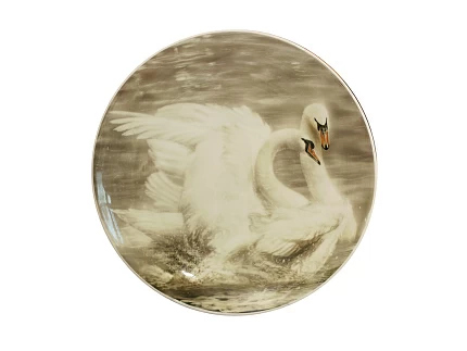 Блюдо декоративное 450 форма Круглая рисунок Дикие лебеди арт. 80.69969.00.1