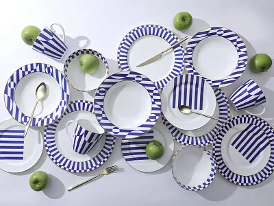 Тарелка плоская 200 мм Стандартная-2 рисунок Да и нет Синий арт. 80.44734.00.1