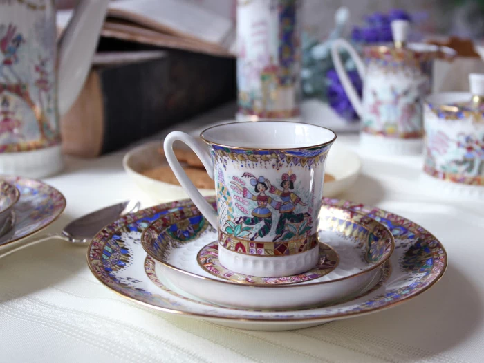 Сервиз кофейный Вертикаль Русский балет, 6 персон 22 предмета, арт. 81.14263.00.1, 