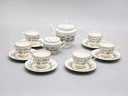 Сервиз чайный форма Айседора рисунок Зимний день, 6 персон 14 предметов, арт. 81.29567.00.1