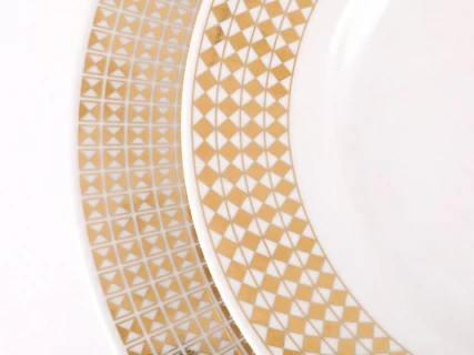 Тарелка мелкая 200 форма Гладкая рисунок Зазеркалье. Ромбы, арт. 80.99937.00.1, 