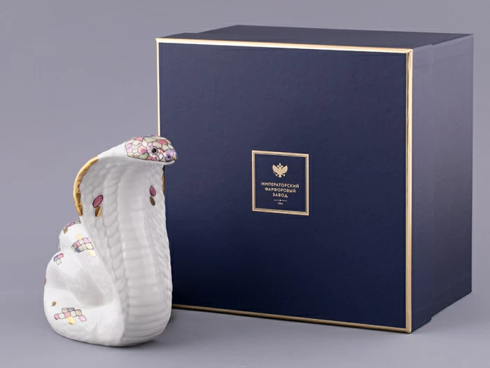 Скульптура форма Кобра, большой размер, в подарочной упаковке, рисунок Мудрость, арт. 81.32810.00.1, 