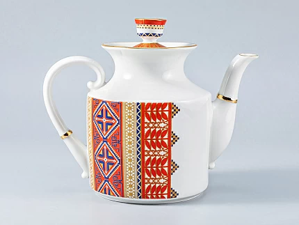 Сервиз чайный форма Банкетная рисунок Русский стиль, 6 персон 14 предметов, арт. 81.28339.00.1