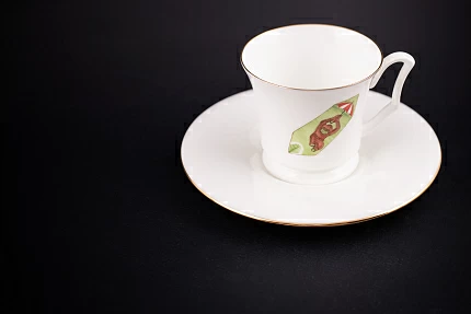 Чашка с блюдцем кофейная, рисунок Конфета Обезьянка, форма Юлия, арт 61.21049.00.1