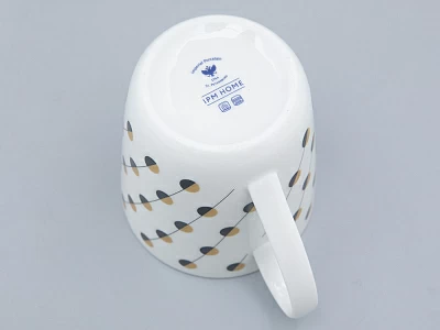 Чашка с блюдцем чайная форма Колокол рисунок Балтийский берег 2, арт. 81.31863.00.1