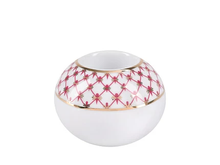 Подарочный набор форма Подсвечник круглый рисунок Сетка Блюз арт. 81.28010.00.1