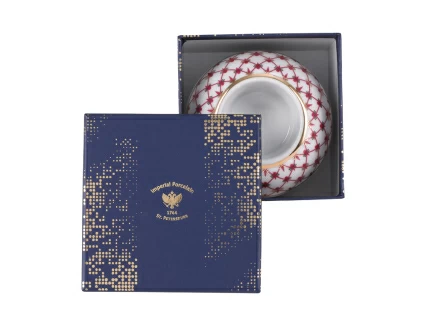 Подарочный набор форма Подсвечник круглый рисунок Сетка Блюз арт. 81.28010.00.1, 