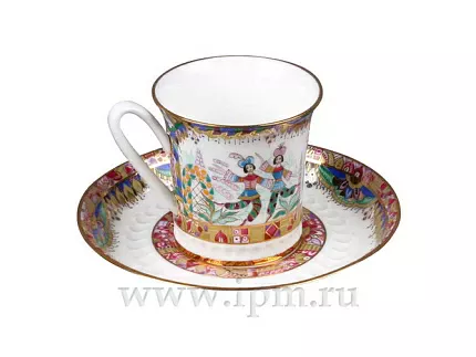 Чашка с блюдцем кофейная 68 мл форма Вертикаль рисунок Русский балет арт. 81.15736.00.1