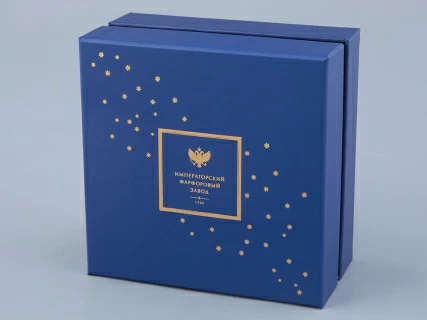 Подарочный набор шкатулка форма Идиллия рисунок Индиго арт. 81.32124.00.1, 