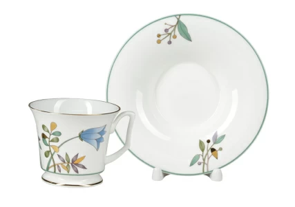 Чашка с блюдцем чайная 210 мл форма Юлия рисунок Июньская палитра арт. 81.26514.00.1, 