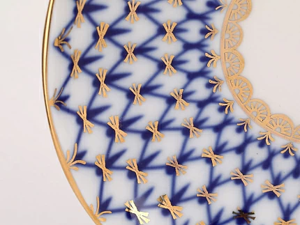 Сервиз чайный форма Тюльпан рисунок Кобальтовая сетка, 6 персон 20 предметов, арт. 81.11141.03.1 Сервиз чайный форма Тюльпан рисунок Кобальтовая сетка, 6 персон 20 предметов, арт. 81.11141.03.1