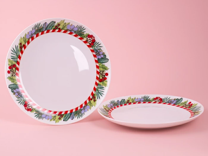 Набор тарелок 210 мм, форма Восточная, рисунок Зимняя история. арт. 81.11375.00.1, 