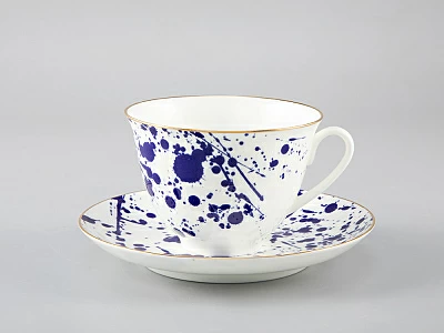 Чашка с блюдцем чайная форма Весенняя рисунок Splash арт. 81.29650.00.1