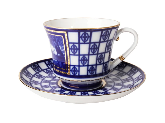 Чашка с блюдцем чайная 220 мл форма Банкетная рисунок Львиный мостик арт. 81.16030.00.1, 