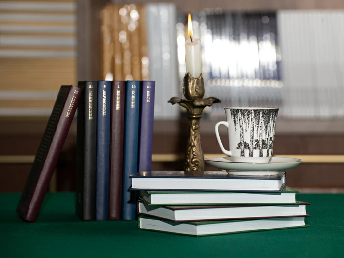 Чашка с блюдцем 165 мл форма Майская, рисунок Русские писатели Есенин, арт. 81.32604.00.1, 