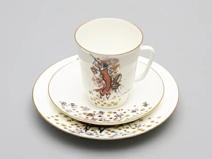 Трехпредметный комплект форма Майская рисунок "Семь нот от Миши Ленна" Си 165 мл арт. 81.30091.00.1, 