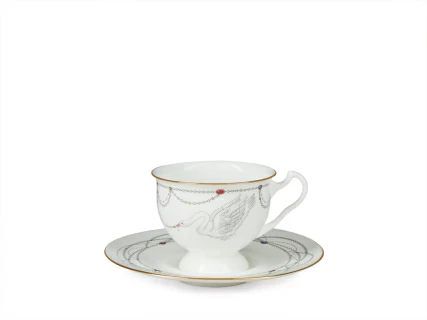 Сервиз чайный форма Айседора рисунок Волшебное лебединое озеро, 6 персон 14 предметов, арт. 81.26092.00.1, 