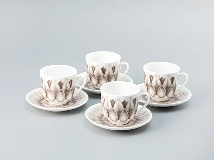 Чашка с блюдцем кофейная 180 мл.,  форма Ландыш,  рисунок Aloha Bungalow, арт. 81.30161.00.1, 