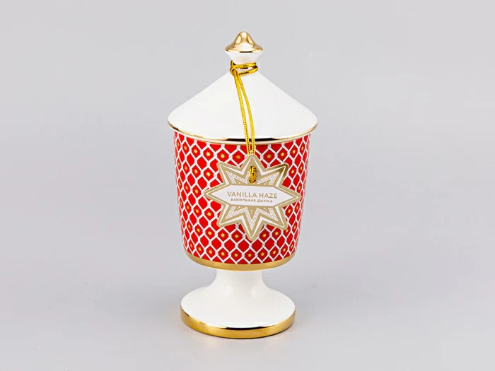 Подарочный Набор Свеча ароматическая рисунок Скарлетт 2 аромат Ванильная дымка, арт. 81.30078.00.1, 