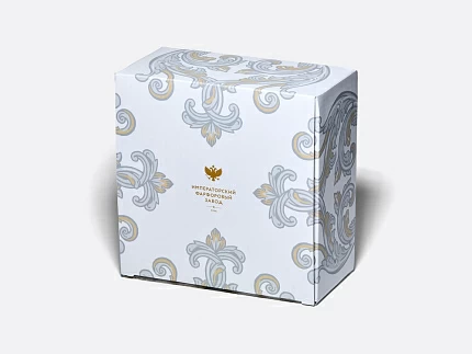 Чашка с блюдцем 300 мл в подарочной упаковке форма Идиллия рисунок Барокко, арт. 81.34917.00.1