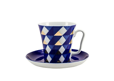 Бокал с блюдцем форма Ленинградский рисунок Юката, арт. 81.27208.00.1