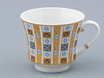 Чашка с блюдцем чайная форма Банкетная рисунок Кронштадт, арт. 81.32241.00.1