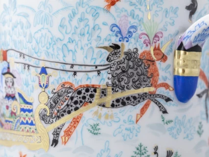 Чайник заварочный, форма Гербовая, рисунок Зимние забавы арт. 80.07795.00.1, 