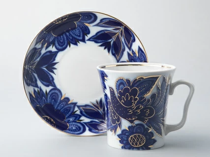 Бокал с блюдцем форма Ленинградский рисунок Птицы 360 мл арт. 81.10493.00.1, 