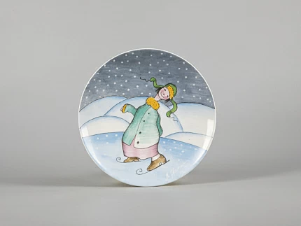 Декоративная тарелка 195 мм форма Эллипс рисунок Зима. Мальчик арт. 81.31054.00.1 Декоративная тарелка 195 мм форма Эллипс рисунок Зима. Мальчик арт. 81.31054.00.1