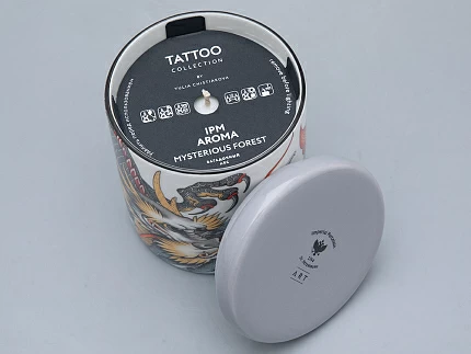 Подарочный набор Свеча форма ТОП рисунок TATTOO Dragon аромат Загадочный лес арт. 81.32067.00.1
